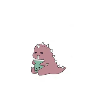 Cute Boba And Baby Dinosaur Wallpaper