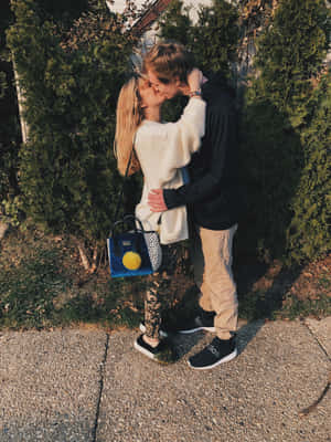 Cute Boyfriend In A Romantic Gesture Wallpaper