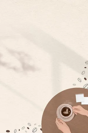 Cute Brown Aesthetic Coffee Time Wallpaper