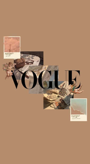 Cute Brown Aesthetic Collage Wallpaper Wallpaper