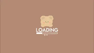 Cute Brown Bear Loading Screen Wallpaper