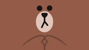 Cute Brown Bear Twiddling Fingers Wallpaper