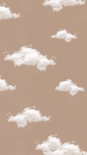 Cute Brown Clouds Aesthetic Wallpaper Wallpaper