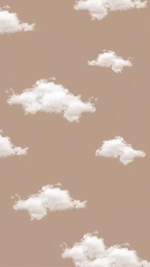 Cute Brown Clouds Aesthetic Wallpaper Wallpaper