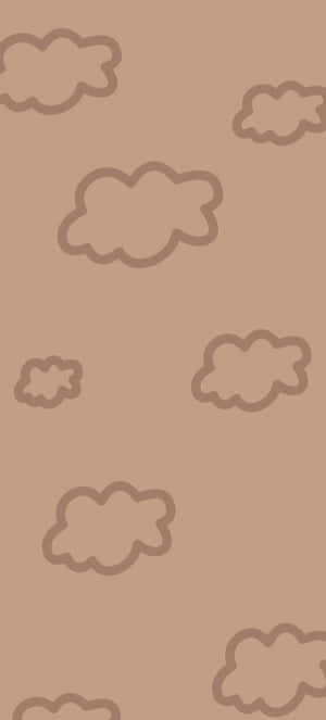 Cute Brown Clouds Aesthetic Wallpaper Wallpaper
