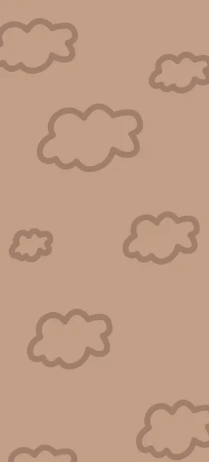 Cute Brown Clouds Aesthetic Wallpaper Wallpaper