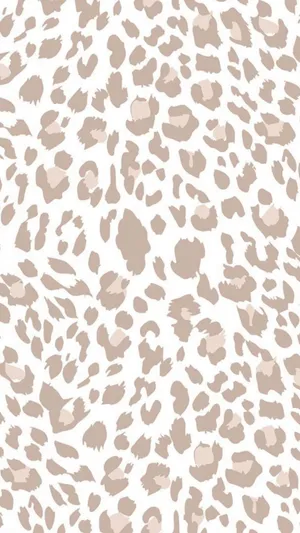 Cute Brown Leopard Print Pattern Wallpaper