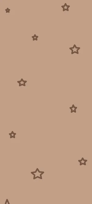 Cute Brown Star Pattern Background Wallpaper