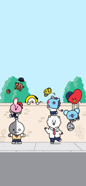 Cute Bt21 Back To School Wallpaper