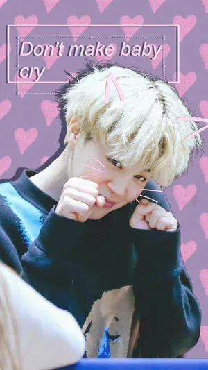 Cute Bts Jimin Cat Edit Wallpaper