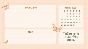 Cute Butterflies Desktop Pink Organizer Wallpaper