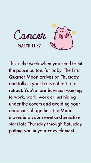 Cute Cancer Zodiac Sign Weekly Advice Wallpaper