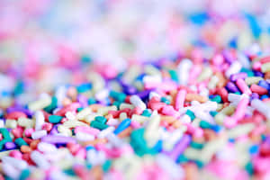 Cute Candy Sprinkles Blurred Wallpaper