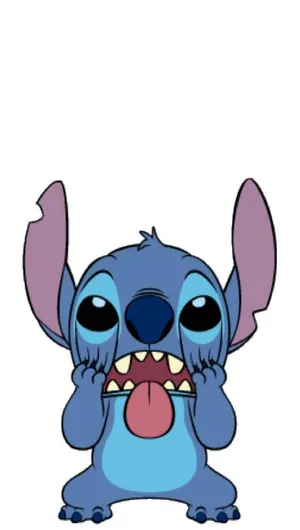 Cute Cartoon Alien Stitch Lock Screen Wallpaper