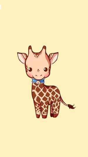 Cute Cartoon Animal Giraffe Wallpaper