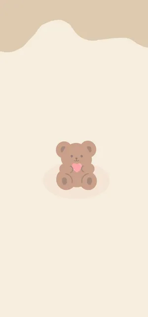 Cute Cartoon Bear Illustration Wallpaper