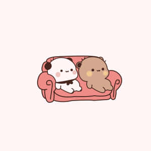 Cute Cartoon Bearson Sofa Wallpaper