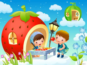 Cute Cartoon Drawing Wallpaper