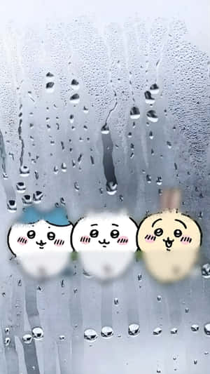 Cute Cartoon Faces On Fog Wallpaper