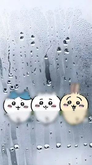 Cute Cartoon Faces On Fog Wallpaper