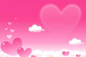 Cute Cartoon Heart Holding Hands Wallpaper