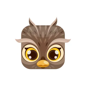 Cute Cartoon Owl Icon Wallpaper