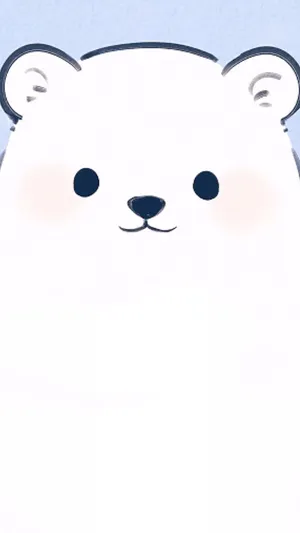 Cute Cartoon Polar Bear Enjoying The Snow Wallpaper