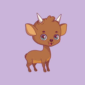 Cute Cartoon Pudu Wallpaper