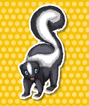 Cute Cartoon Skunk Illustration Wallpaper