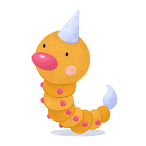 Cute Cartoon Weedle Illustration Wallpaper