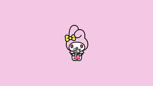 Cute Character Pink Background Wallpaper Wallpaper