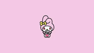 Cute Character Pink Background Wallpaper Wallpaper