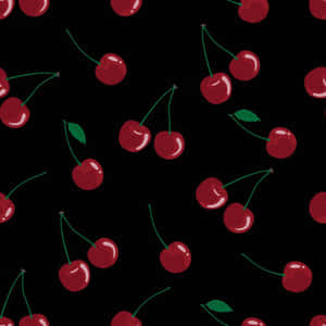 Cute Cherries With Shiny Surface Wallpaper
