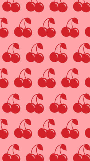 Cute Cherry Minimalistic Design Wallpaper