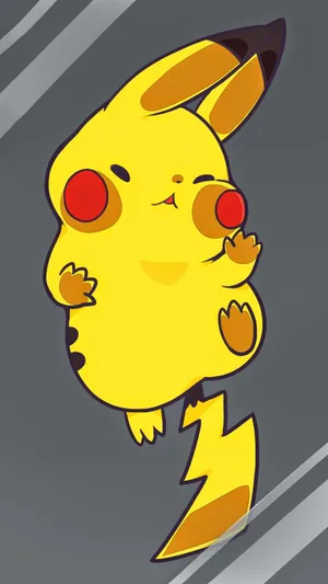 Cute Chibi Pikachu Illustration Wallpaper