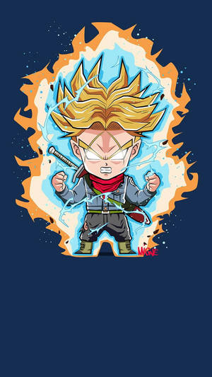 Cute Chibi Trunks Dragon Ball Z Iphone Wallpaper