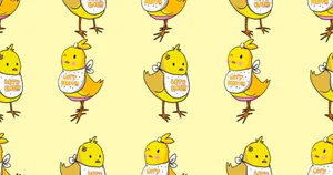 Cute Chica Fnaf Pattern Wallpaper