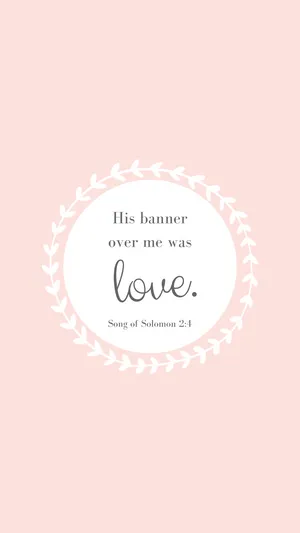 Cute Christian His Banner Was Love Wallpaper