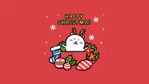 Cute Christmas Bunny Wallpaper
