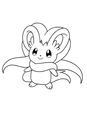 Cute Cinccino Line Art Wallpaper