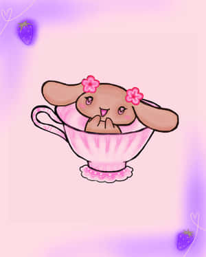 Cute Cinnamonroll In Teacup Wallpaper