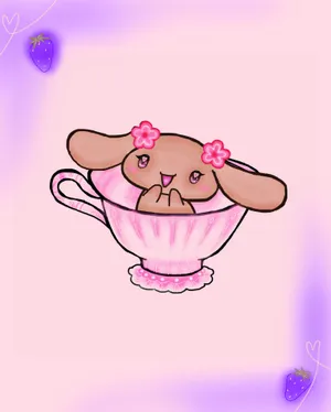 Cute Cinnamonroll In Teacup Wallpaper