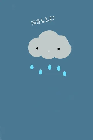 Cute Cloud Saying Hello Wallpaper