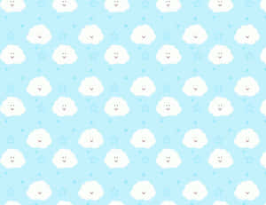 Cute Clouds Smiling Faces Wallpaper