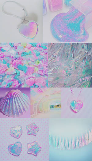 Cute Collage Iridescent Mermaid Aesthetic Wallpaper