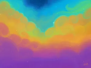 Cute Colorful Cloud Rainbow Wallpaper