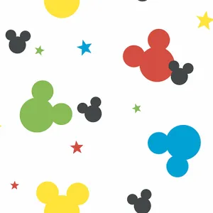 Cute Colorful Mickey Mouse Ears With Stars Wallpaper