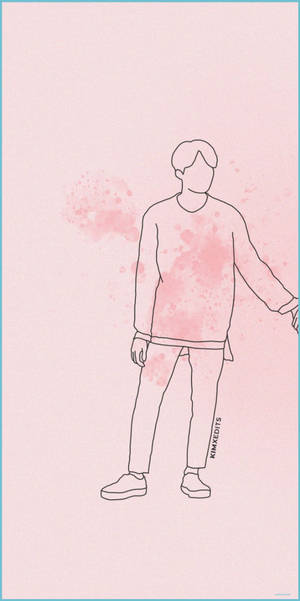 Cute Couple Matching Boy With Pink Sprays Wallpaper