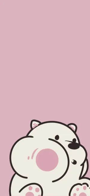 Cute Couple Matching Ice Bear Phone Glass Wallpaper