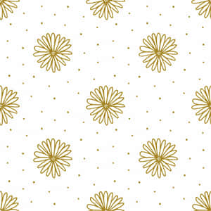 Cute Daisy Golden Yellow Pattern Wallpaper